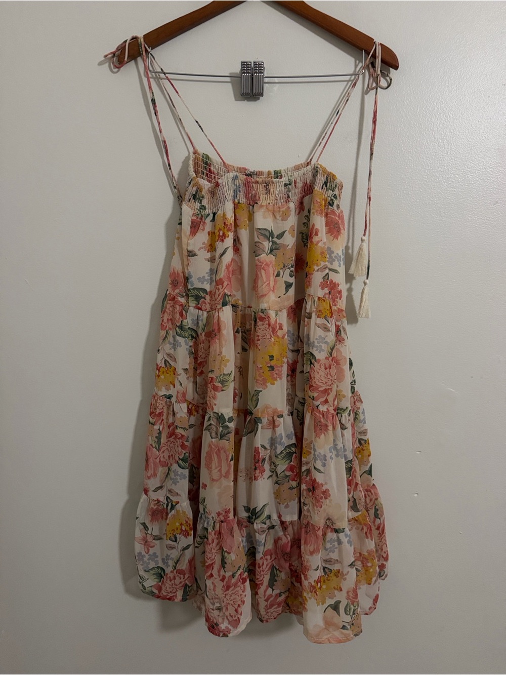 Storia Anthropologie Mini Floral Dress Coastal Boho Cottagecore Fairy Size S